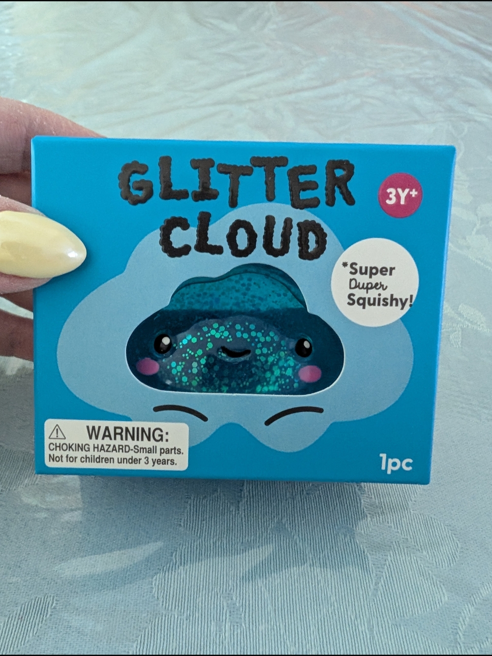 Glitter Cloud Squishy Toy - Blue